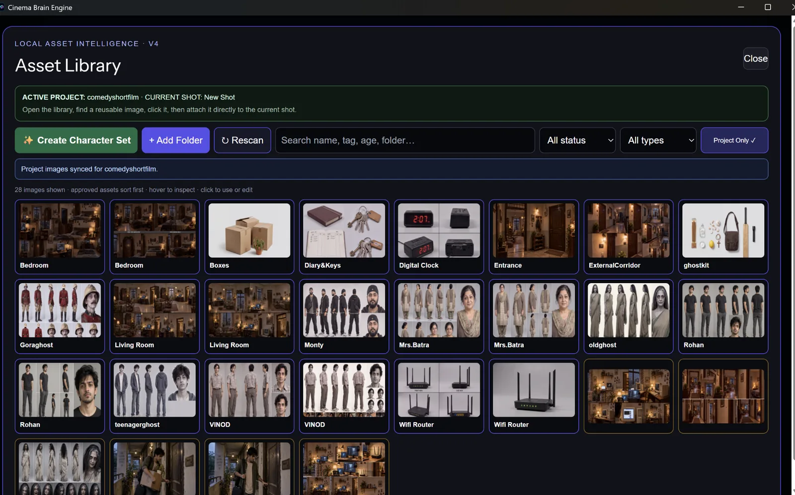 Cinema Brain Asset Library