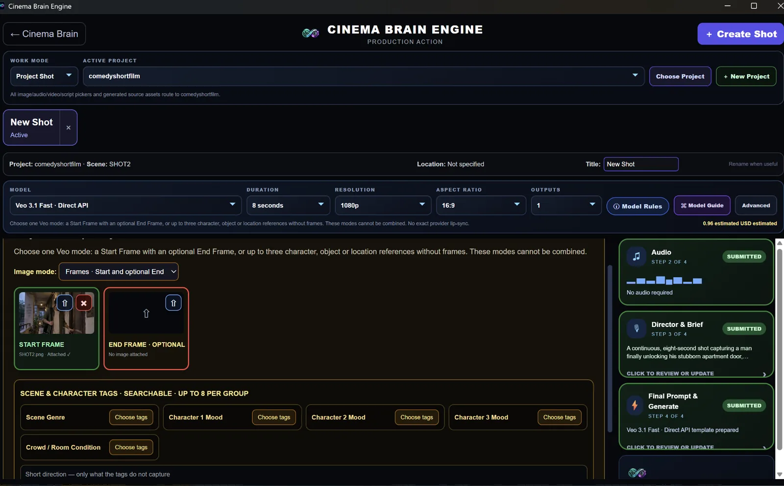 Cinema Brain model-aware reference workflow